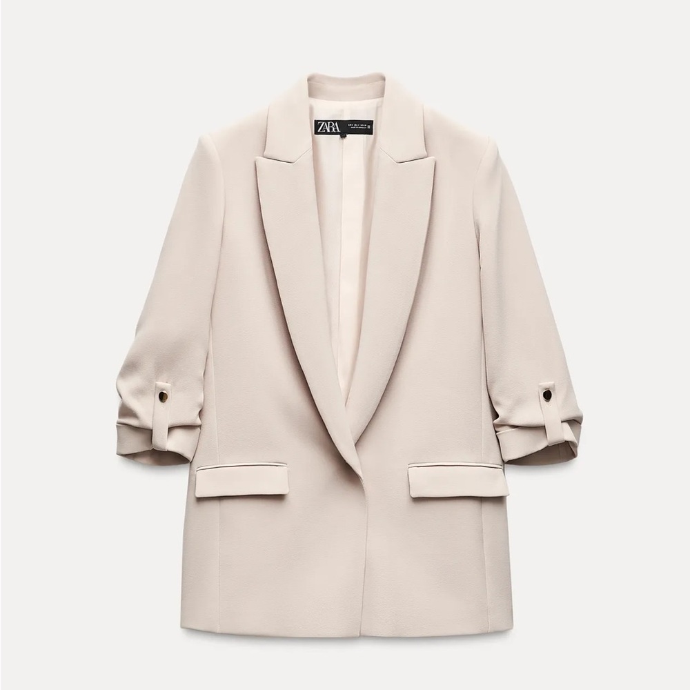 Zara Women's Blazer with Rolled Up Sleeves